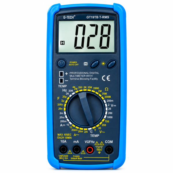 G-TECHDIGITAL MULTIMETER WITH TERMINAL BLOCKING 19TB
