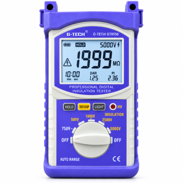 G-TECH DIGITAL INSULATION TESTER 5000V MULTIRANGE GT9550