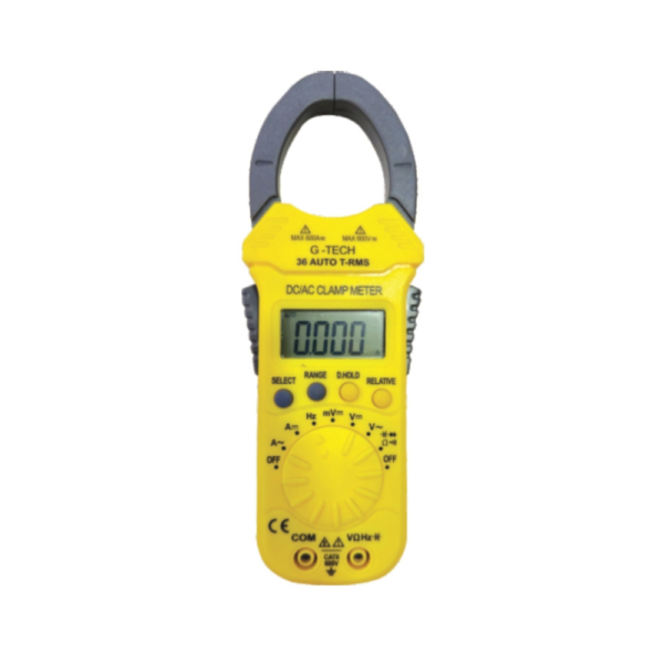 G-TECH DIGITAL CLAMP METER 600A AC/DC 36 TRMS