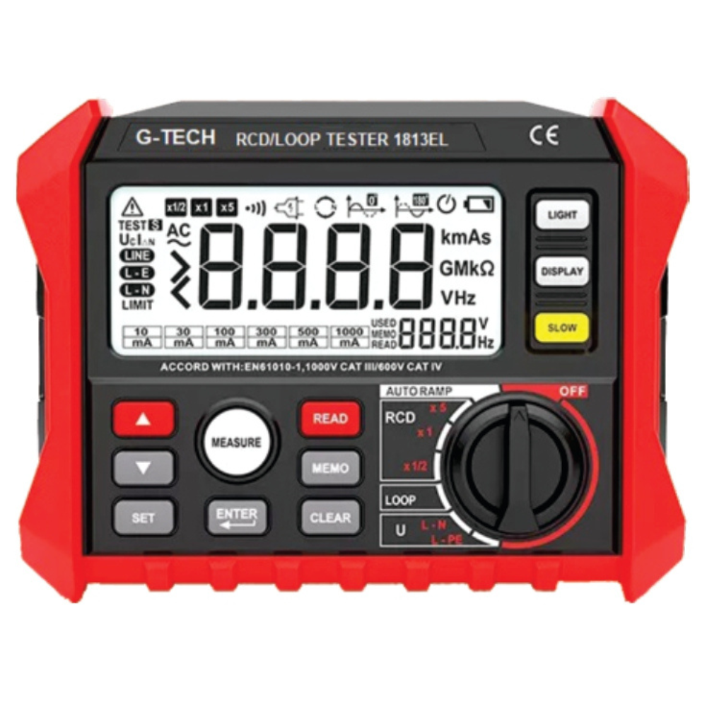 G-TECH RCD (ELCB) / LOOP TESTER WITH USB 1813EL