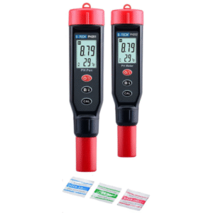 Digital pH Meter With Temperature | Accurate pH Tester for Water & Lab Use - G-Tech PH201/PH202